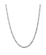 14K White Gold 4mm Beveled Flat Figaro Chain - £671.11 GBP+