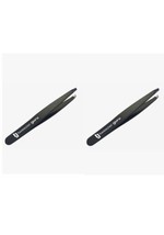 Set of 2 Slant Tweezers - Tweezer Guru Professional Stainless Steel Slan... - £6.97 GBP