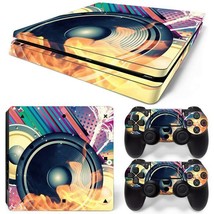 For PS4 Slim Console Skin &amp; 2 Controllers Audio Graphic Vinyl Decal  - $223.12 MXN