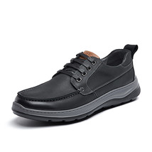 Business Men Leather Shoes British Tooling Leather Soft Sole Thick-soled Casual  - £116.45 GBP
