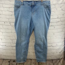 Old Navy Rockstar Super Skinny High Rise Jeans Plus Sz 22 Long Light Wash  - $19.79