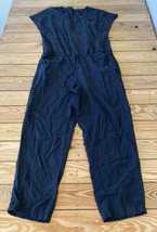 J Crew Women’s Linen Short Sleeve Jumpsuit Size M Black M5 - £27.32 GBP