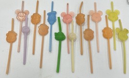 Vintage Plastic Character Straws Mickey, Donald Duck, TMNT, Yogi Bear - $11.67