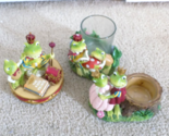 (3) Yankee Candle Frog Figurine Candle Holders--FREE SHIPPING! - £16.78 GBP
