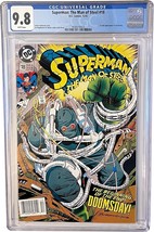 Superman: The Man Of Steel #18 CGC 9.8 NM/M 1992 DC Newsstand  1st Full ... - $199.99