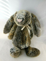 Jellycat Bashful Bunny Gray Tan Brown Mottled Soft &amp; Floppy Plush 11&quot; Easter  - £11.24 GBP