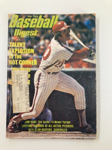 VTG Baseball Digest May 1975 Mike Schmidt, Jim Kaat, Mickey Mantle, Nola... - $9.45