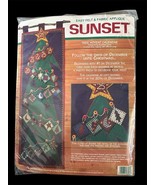 Vintage Sunset Tree Advent Calendar felt &amp; fabric applique- NEW - #18094... - $52.12 CAD