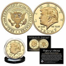 Donald Trump 45th President Liberty PROOF Golden Medallion Large 39mm Coin 1 OZ - £10.31 GBP