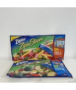 2 Ziploc Zip &#39;N Steam Cooking Bags Medium and Large Discontinued - $35.00