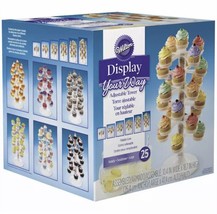Wilton Adjustable Cupcake Tower Stand 25 Cupcake Centerpiece Fillable Candy - $21.03