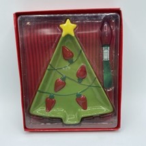 HALLMARK CHRISTMAS SERVING DISH &amp; SPREADER BATTERY LIGHTS— NEW IN BOX! - £5.27 GBP