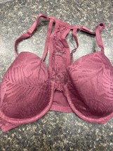 Victoria&#39;s Secret Pink Lined Demi Bra Pink with Lace Size 34D - £7.52 GBP