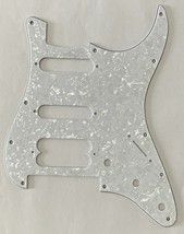Guitar Pickguard For Fender Player Stratocaster Floyd Rose HSS 4 Ply White Pearl - £12.48 GBP