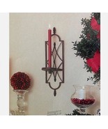 #40974 Southern Living Cordova Candle Sconce Distress Brown - £26.53 GBP