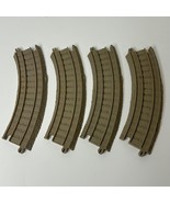 Thomas &amp; Friends Trackmaster  Curved Train Track Sections Beige - Lot of 4 - £5.85 GBP