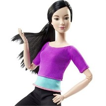 Barbie DHL84 Asian Made to Move Doll with 22 Flexible Joints Purple Top 11&#39;&#39; - £27.18 GBP