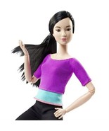 Barbie DHL84 Asian Made to Move Doll with 22 Flexible Joints Purple Top ... - £27.18 GBP