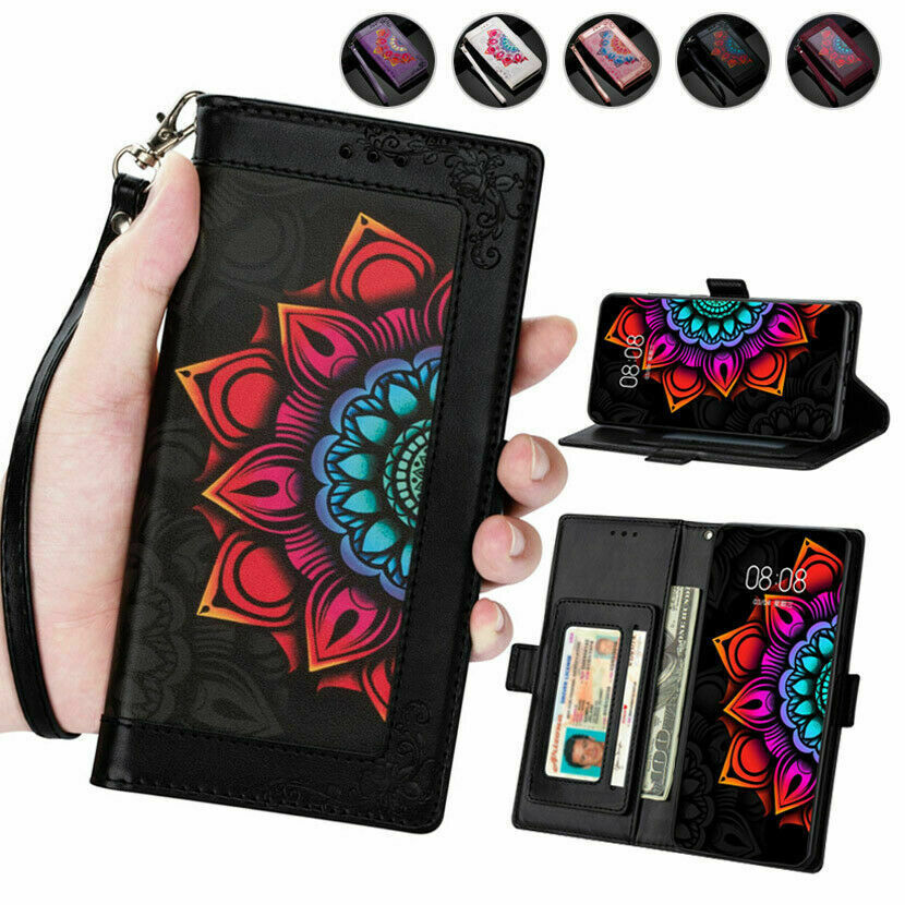 For Samsung A21S A51 A71 4G/5G A20 A70S J5Pro Flower Leather Wallet Case Cover