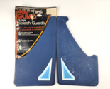 Vintage Universal Mud Flap Rubber Splash Guards Blue w/ Lite Blue Triangles - $39.59