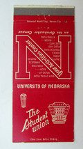 University of Nebraska Cornhusker Campus 30 Strike Matchbook Cover NE Matchcover - £1.59 GBP