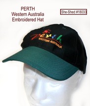 PERTH Baseball Hat Western Australia Embroidered Baseball Hat Cap (used) - £7.82 GBP