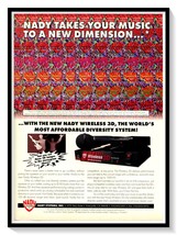 Nady Wireless 3D Diversity System New Dimension Vintage 1995 Print Magazine Ad - £7.75 GBP
