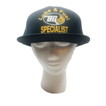 BG Lube &amp; Fuel Specialists Trucker Hat Cap Vintage Black Snapback Foam  Taiwan - £27.15 GBP