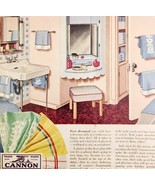 1947 Cannon Bathroom Towel Sets Linens Advertisement Decor Furnishing DW... - $460.99 MXN
