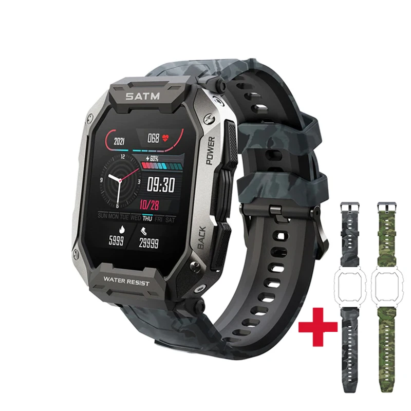 C20 Military New Smart Watch Men IP68 5ATM Outdoor Sports Fitness Tracke... - $60.00