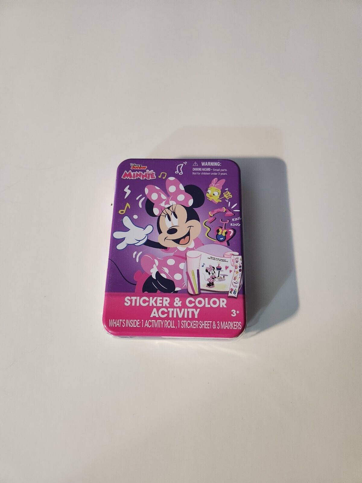Disney Junior Minnie Mouse Activity Tin Case- Sticker & Color Activity - $7.90