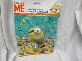 Despicable Me Minion&#39;s 8 9&quot; x 7.25&quot; Favor Loot Bags Birthday Party Minion - £9.03 GBP