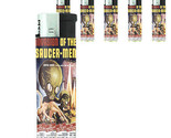 Vintage Alien Abduction D4 Lighters Set of 5 Electronic Refillable Butane  - £12.47 GBP