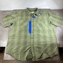 Orvis Shirt Men&#39;s Large Green Plaid Short Sleeve Button Up NWT NEW - $23.05