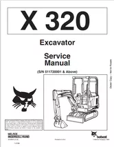 BOBCAT X 320 EXCAVATOR SERVICE MANUAL SN 6722642 - $15.00