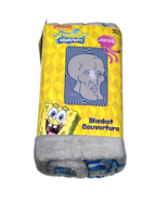 Nickelodeon SpongeBob Squarepants 62x90in Throw Blanket Grey Blue Head F... - $53.35 CAD