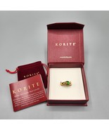 Korite Ammolite Oval Ring Gold Plated on Sterling Silver Size 9 w/ Box P... - £76.09 GBP