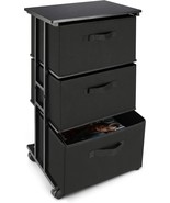 Black Vertical Storage Unit For A Dresser With Three Drawers,, And Office. - £41.37 GBP