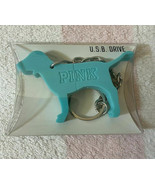 Victoria&#39;s Secret Pink Collectible Teal Green USB Dog Keychain - £23.88 GBP