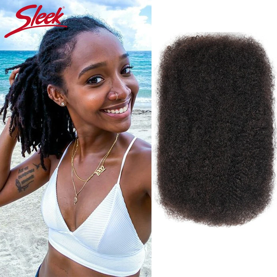 Sleek Peruvian Tight Afro Kinky Bulk Hair 100% Human Hair For Dreadlocks Twist - £29.00 GBP+