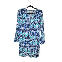 Banana Republic Womens Size 0 Shirt Dress Roll Tab Long Sleeves Blue Gre... - $247.08 MXN