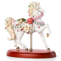 Lenox 2017 Christmas Sweet Treats Carousel Horse Figurine Annual Candy Canes NEW - £94.32 GBP