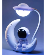 Night Light Cute Moon &amp;Spaceman Design LED Night Lamp For Bedroom Astron... - £10.78 GBP