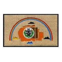 NAVAJO NATION FLAG IRON ON PATCH 3&quot; Embroidered Applique Native American... - $4.95