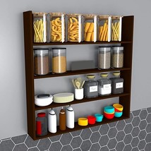 kitchen shelves wood spice rack jars organiser cupboard storage Shelves - $96.93