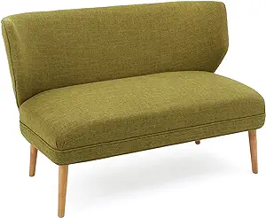 Christopher Knight Home GDFStudio Dumont Mid-Century Modern Fabric Sette... - £449.10 GBP