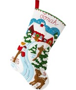Bucilla Felt Stocking Applique Kit 18&quot; Long Winter Days - $47.11 CAD