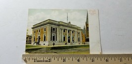 Antique 1907 Colored Postcard POST OFFICE Waterbury Connecticut B3 - £5.30 GBP