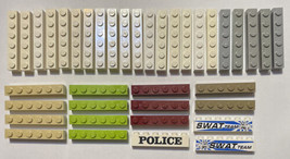 35+ LEGO Parts Pieces 1x6 Brick #3009 White Gray Beige Lime - £3.73 GBP