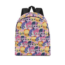 My Little Pony Packed Faces Leisure Canvas Backpack Sport GYM Travel Daypack - £19.97 GBP